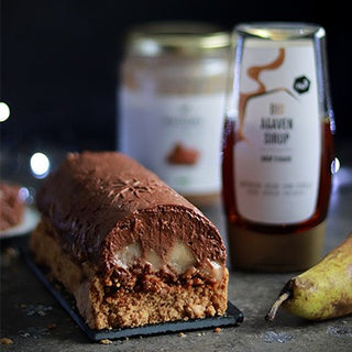 Bûche de noël vegan poire-chocolat Bûche de noël vegan poire-chocolat