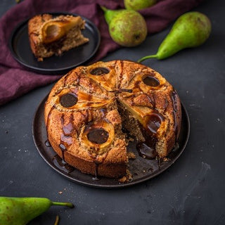 Gâteau vegan aux poires caramélisées Gâteau vegan aux poires caramélisées