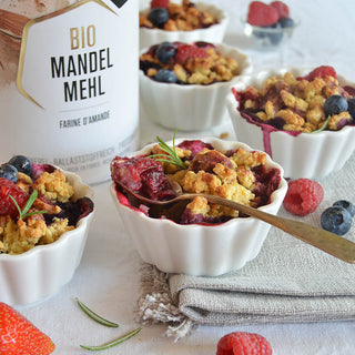 Mini crumble protéiné aux amandes Mini crumble protéiné aux amandes