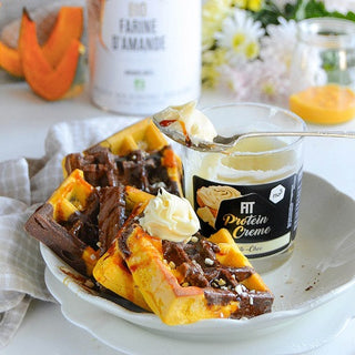 Gaufres bicolores au potiron et au chocolat Gaufres bicolores au potiron et au chocolat