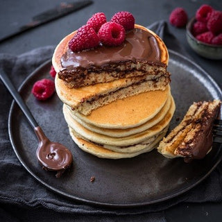Pancakes sans sucre chocolat-noisette Pancakes sans sucre chocolat-noisette