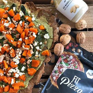 Pizza butternut & purée d'amande Pizza butternut & purée d'amande