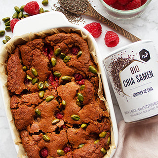 Blondie vegan aux framboises Blondie vegan aux framboises