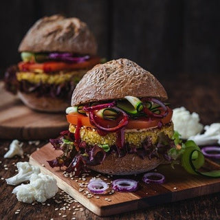 Burger pois chiches et choux-fleurs Burger pois chiches et choux-fleurs