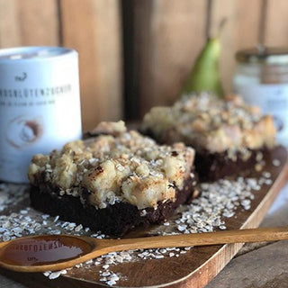 Brownie crumble aux poires Brownie crumble aux poires