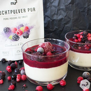 Panna cotta vegan vanille & fruits rouges Panna cotta vegan vanille & fruits rouges