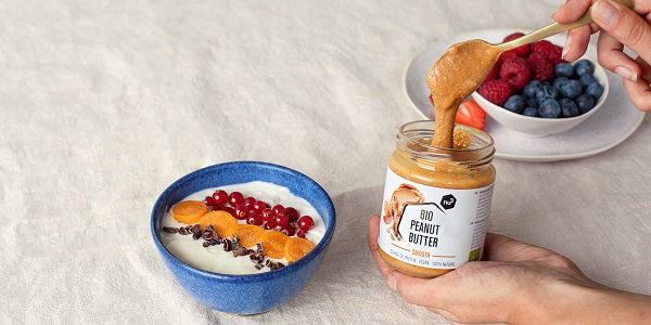 petit-déjeuenr sain avec nu3 bio peanut butter