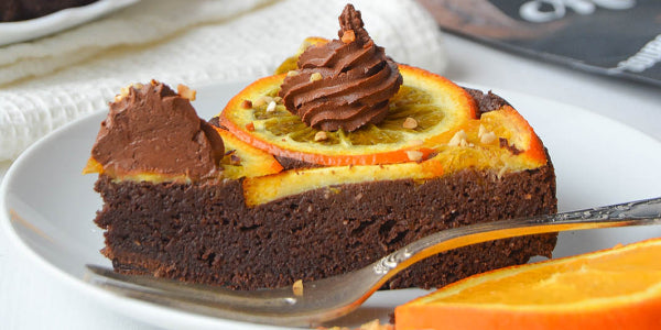 Gâteau au chocolat vegan réalisé avec le mélange à muffins nu3