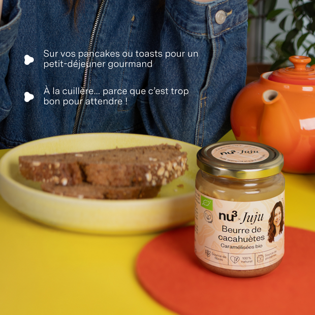 Beurre de cacahuètes caramélisées bio x Jujufitcats