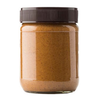 Verre avec sauce aux cacahuètes