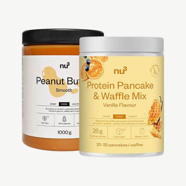 nu3 Mix pour pancakes protéinés + Beurre de cacahuète